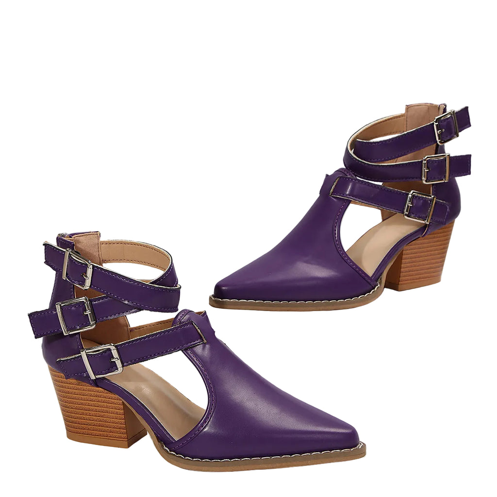 POINTED TOE BLOCK HEELS