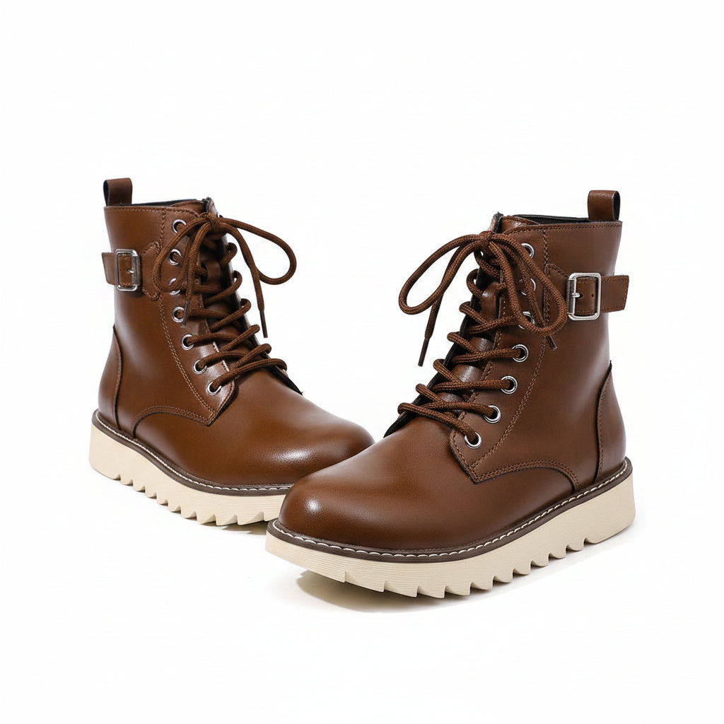 BUCKLE COMBAT BOOTS
