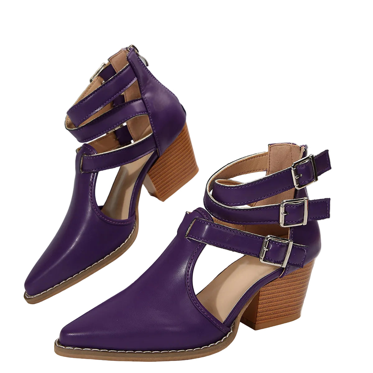 POINTED TOE BLOCK HEELS