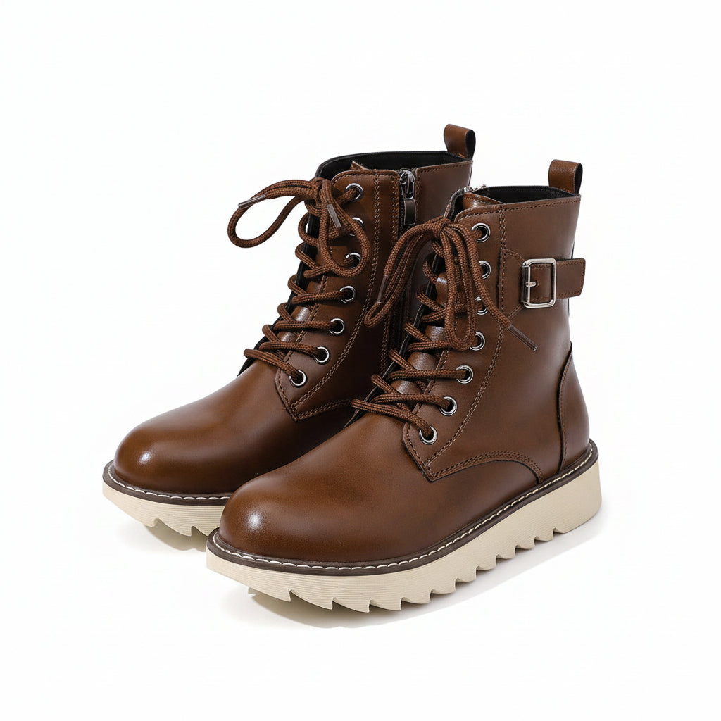 BUCKLE COMBAT BOOTS