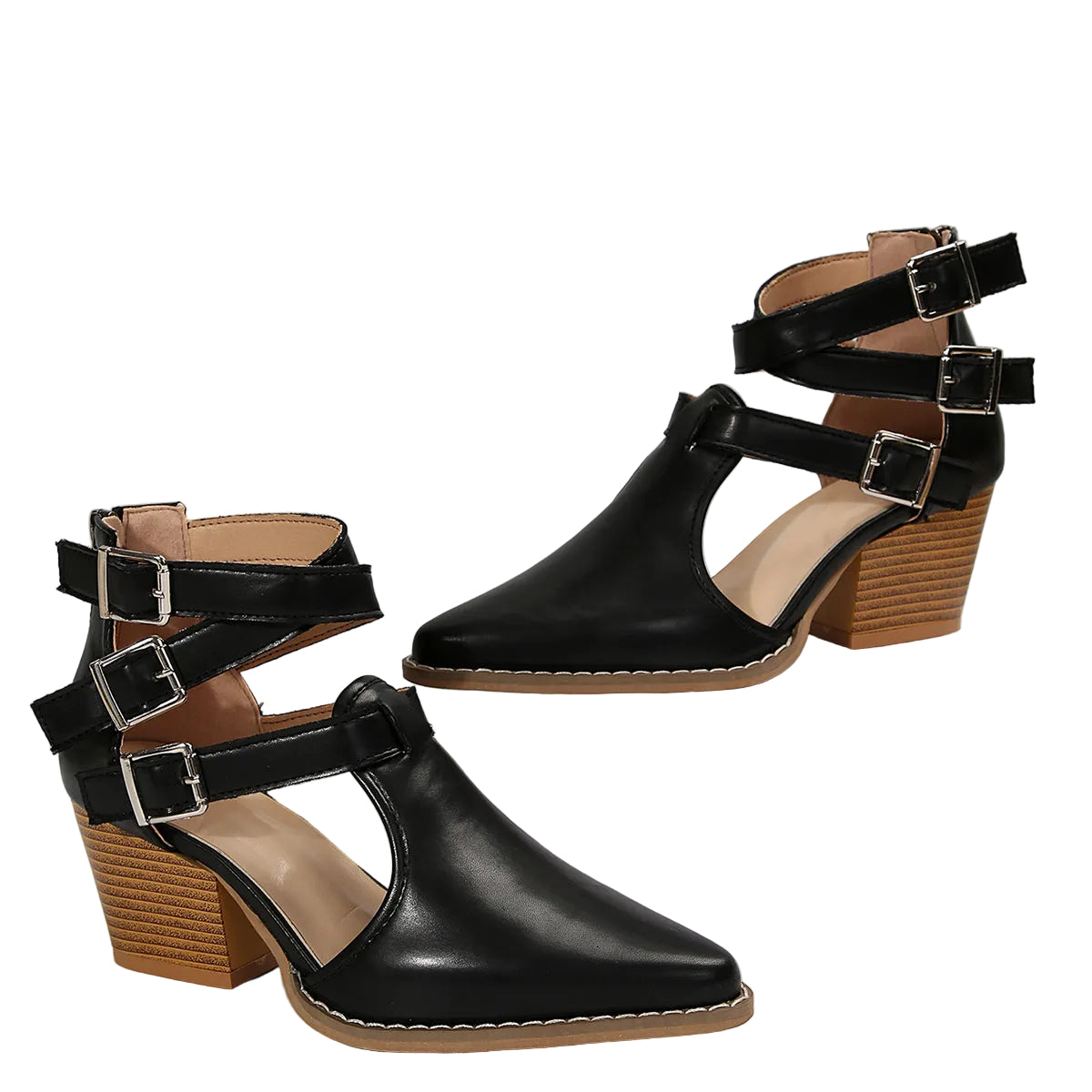 POINTED TOE BLOCK HEELS