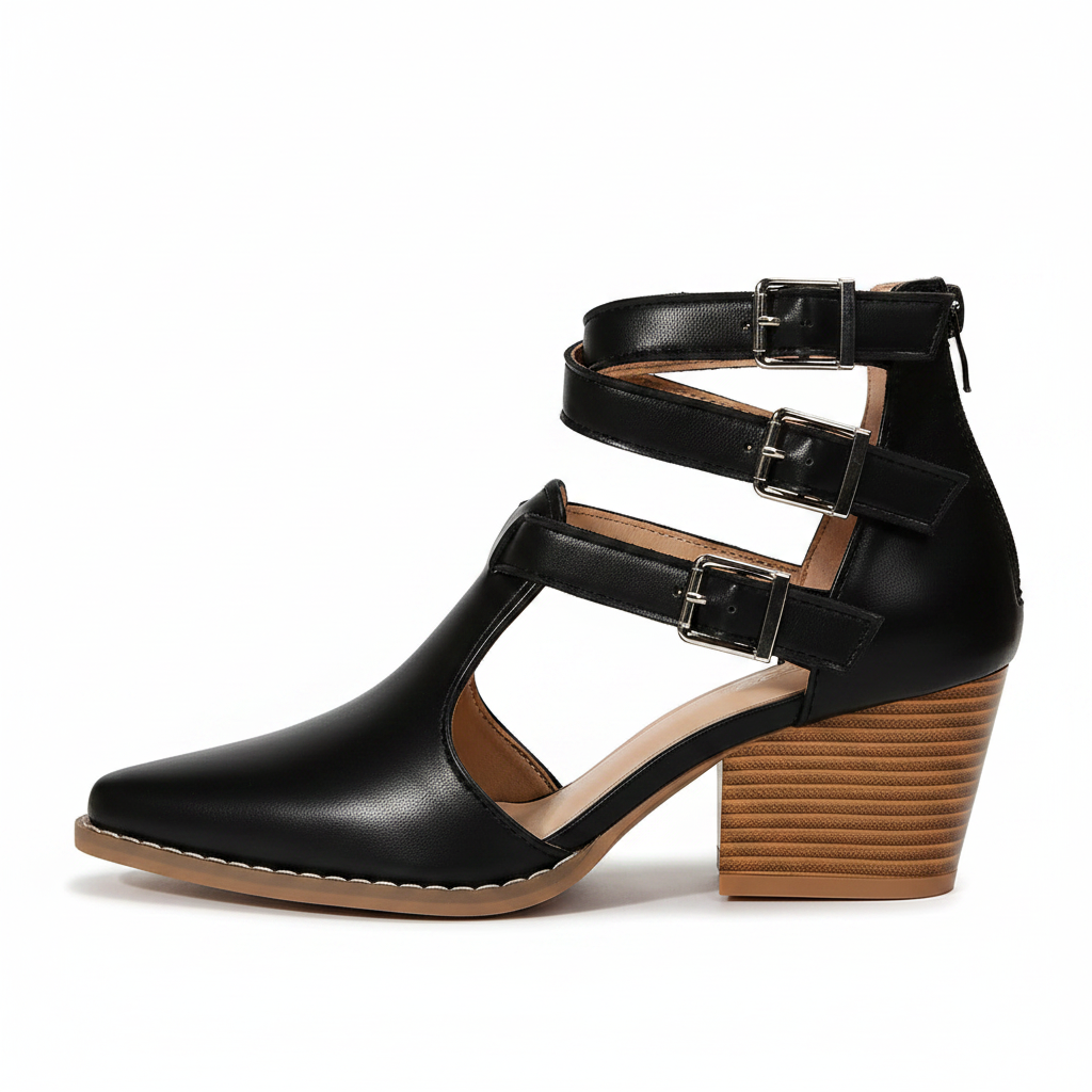POINTED TOE BLOCK HEELS
