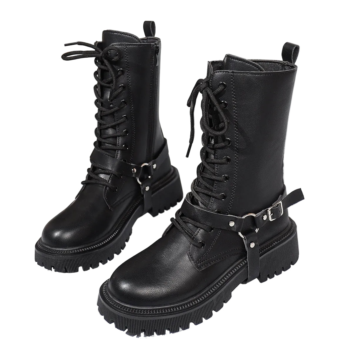 MID-CALF COMBAT BOOTS