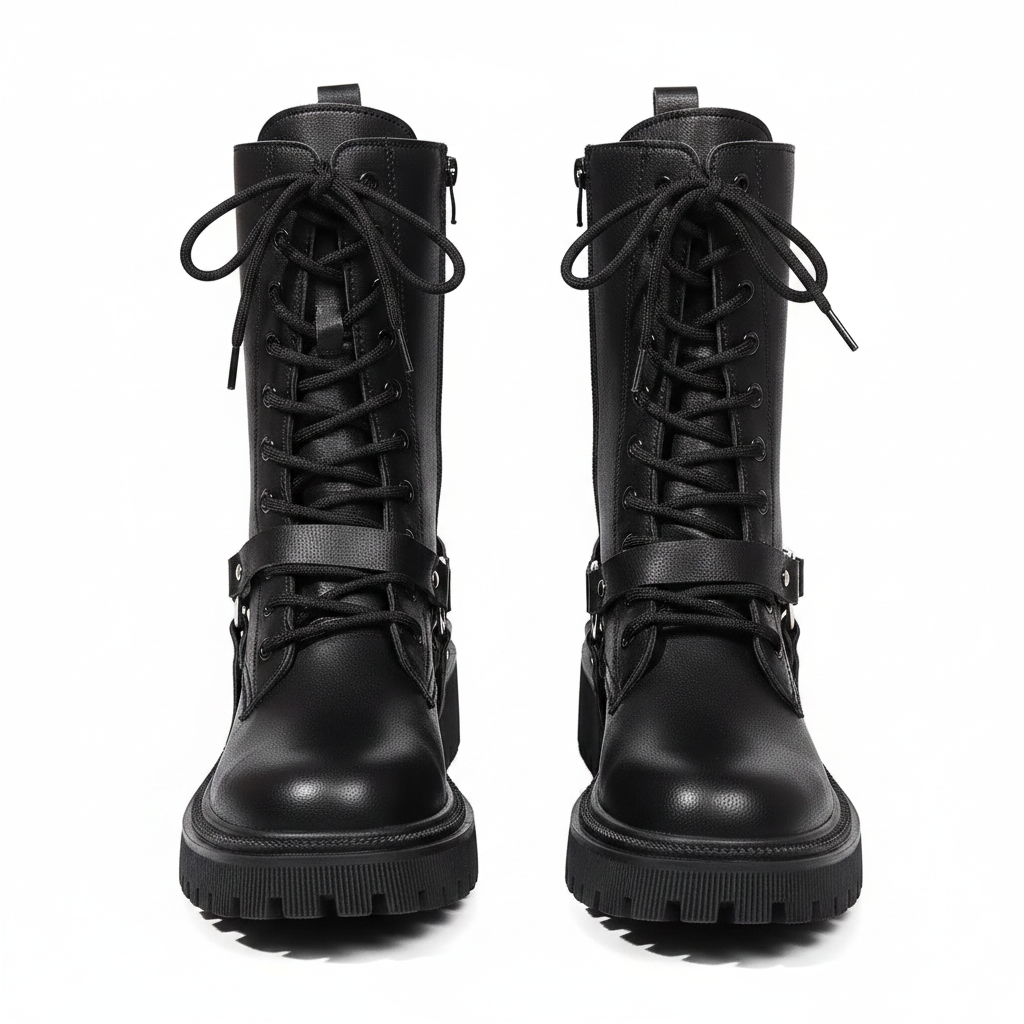MID-CALF COMBAT BOOTS
