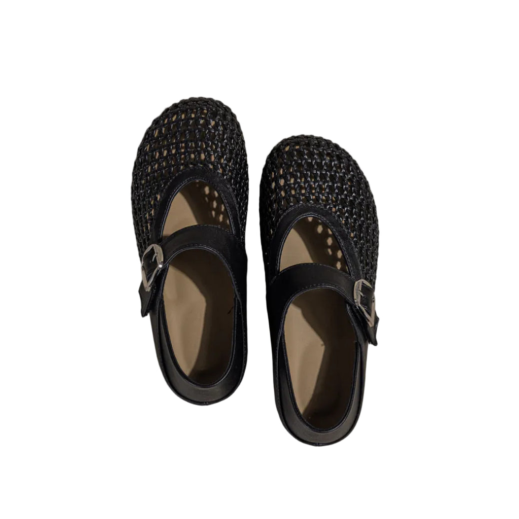 RETRO WOVEN MARY JANES
