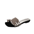 CRYSTAL EMBELLISHED SQUARE TOE SLIDES