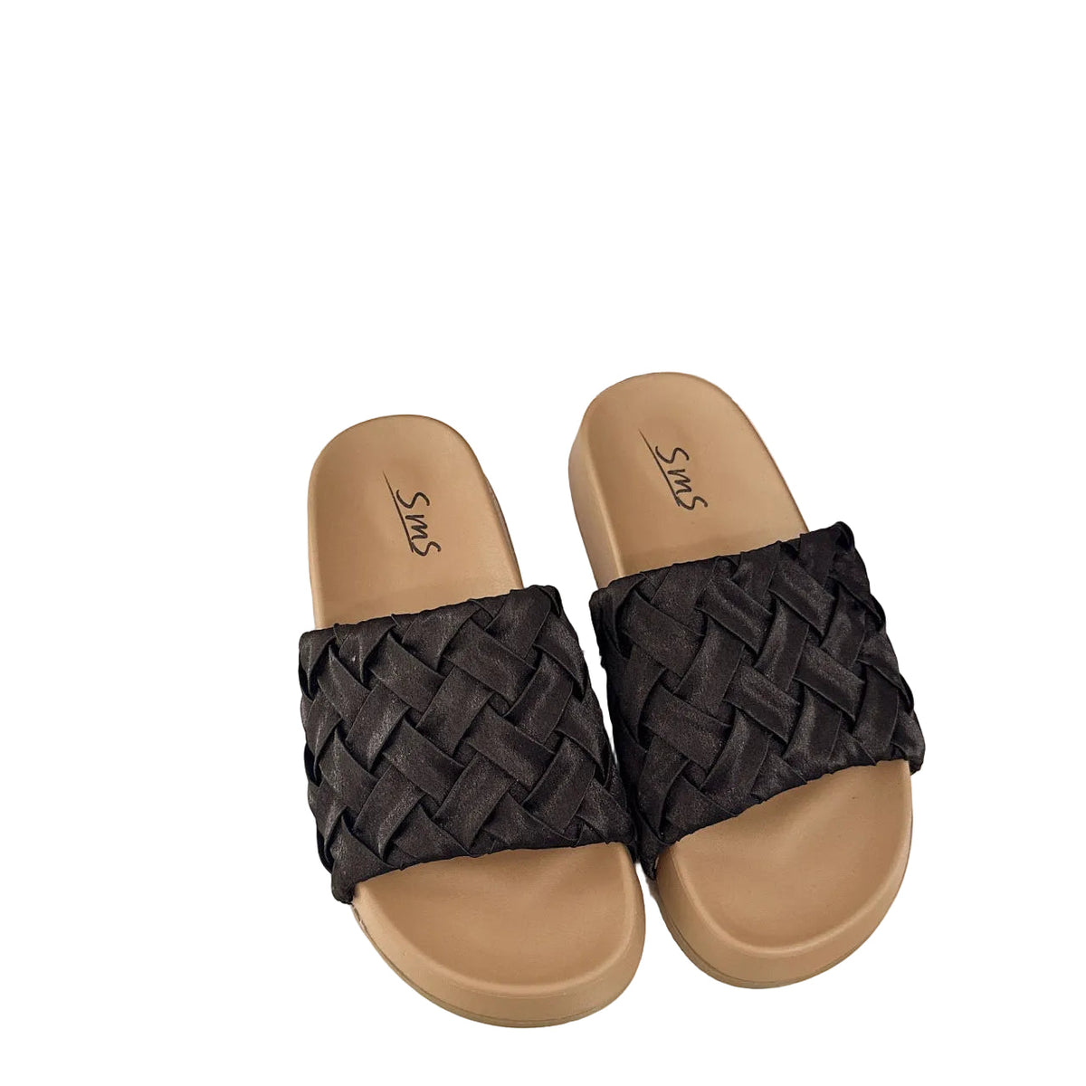 Women's Woven Strap Platform Slides