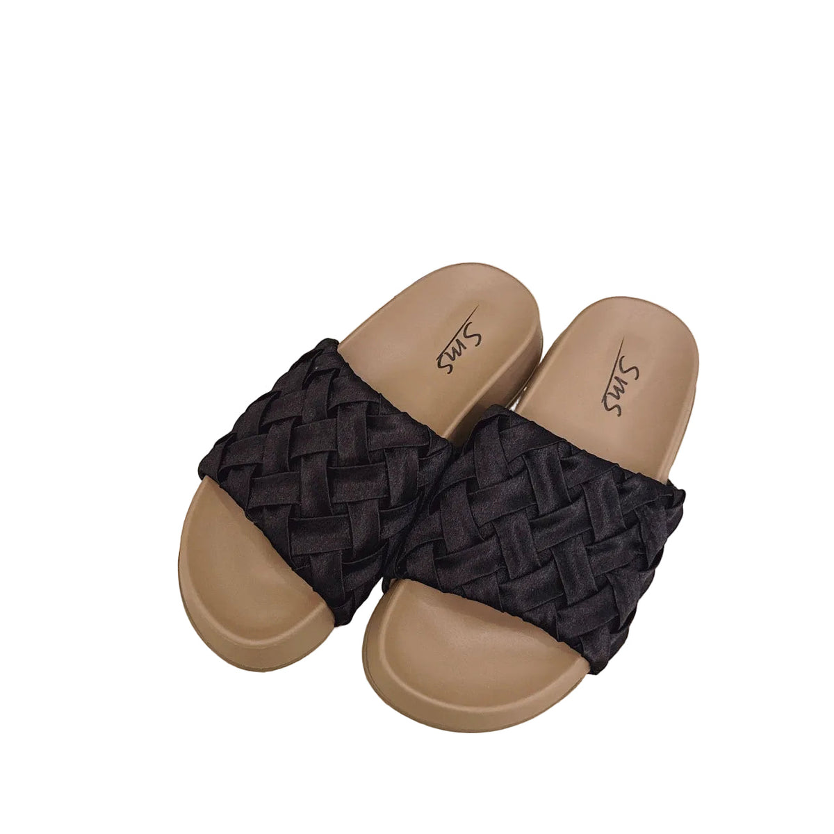 Women's Woven Strap Platform Slides