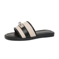WOVEN EFFECT SLIDE SANDALS