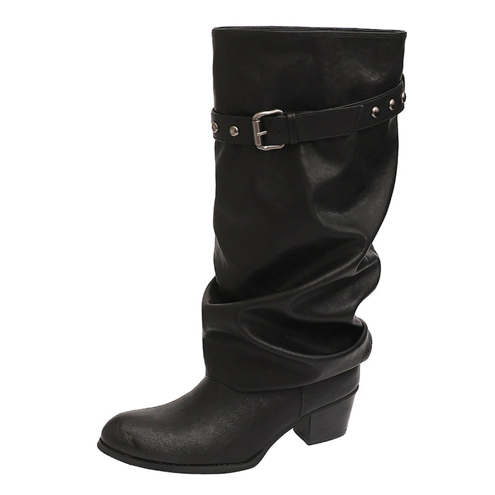 SLOUCHY KNEE-HIGH BOOTS