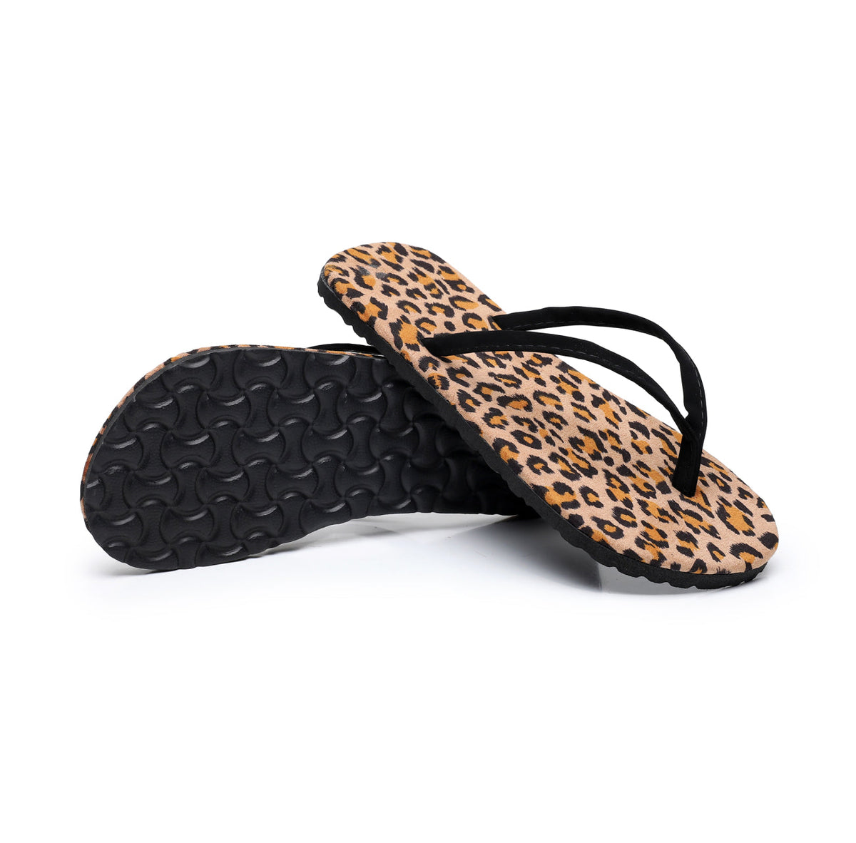Women's Leopard Print Thong Sandals