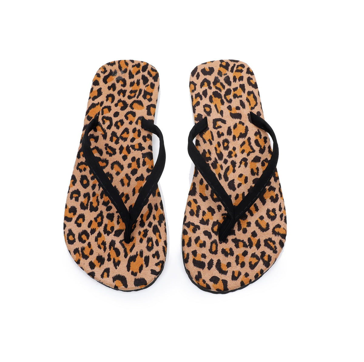 Women's Leopard Print Thong Sandals