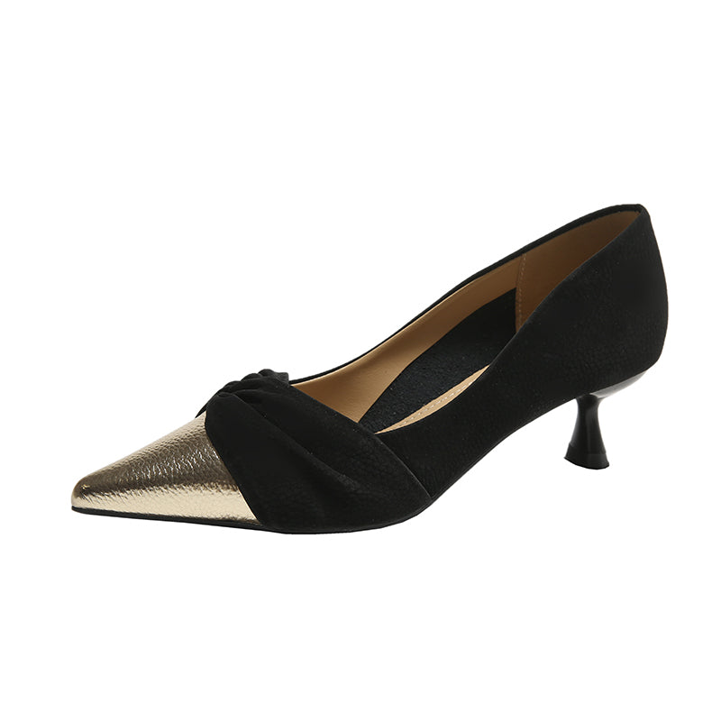 KITTEN HEEL PUMPS