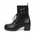 BLACK RIBBED KNIT SOCK BOOTS