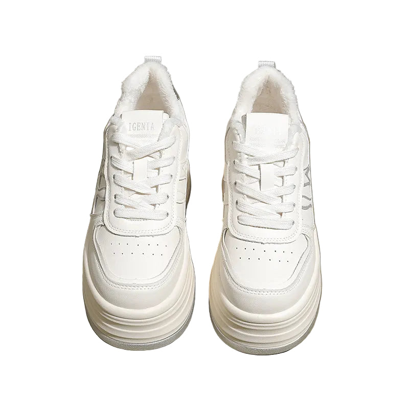 Women's Fleece-Lined Platform Sneakers