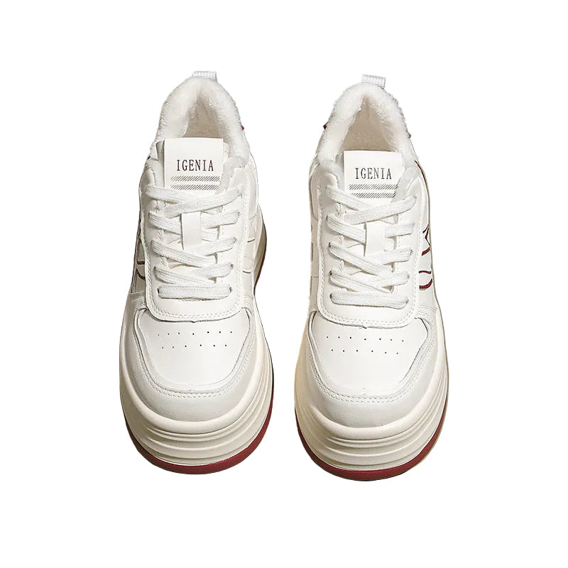Women's Fleece-Lined Platform Sneakers