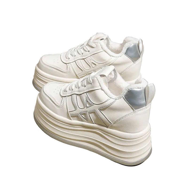 Women's Fleece-Lined Platform Sneakers