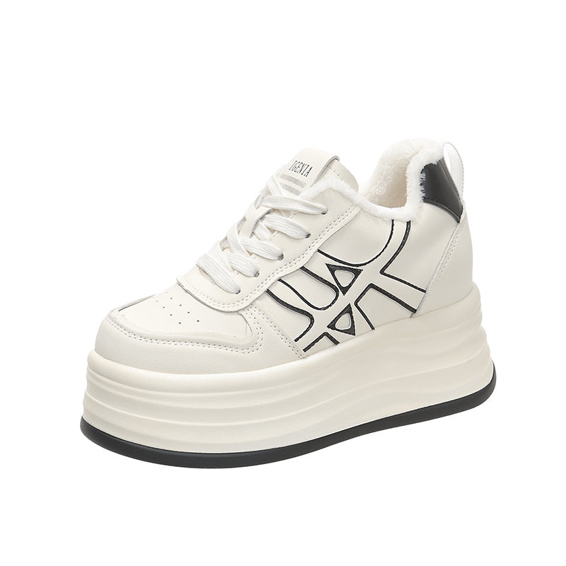 Women's Fleece-Lined Platform Sneakers