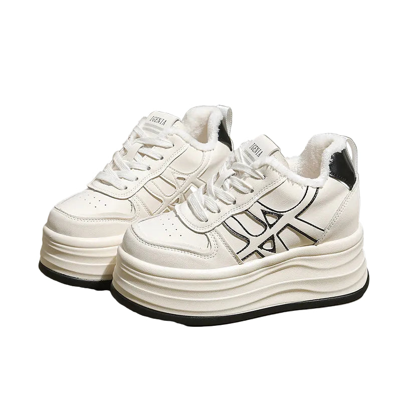 Women's Fleece-Lined Platform Sneakers