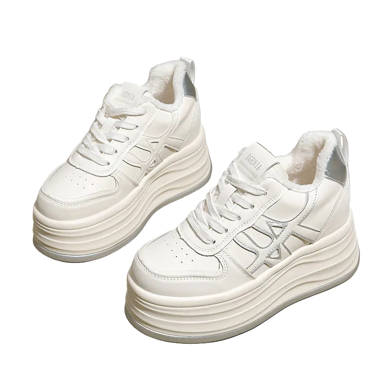 Women's Fleece-Lined Platform Sneakers