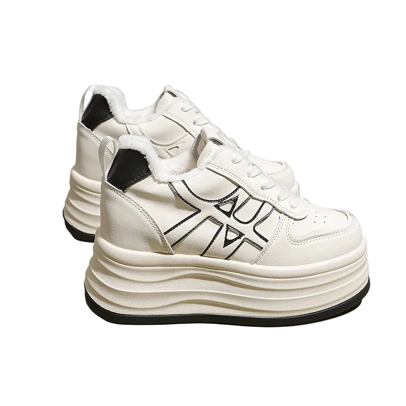 Women's Fleece-Lined Platform Sneakers