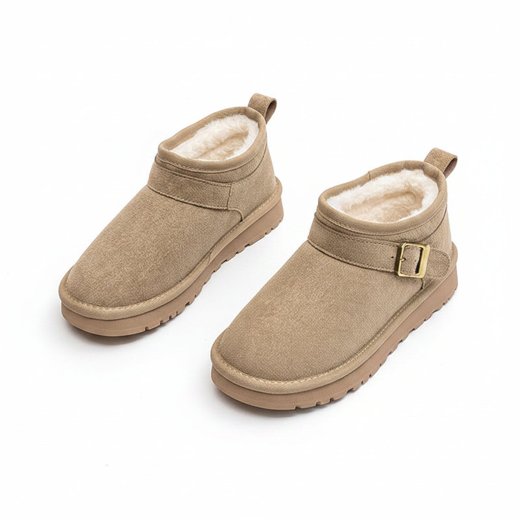 FAUX FUR LINED MINI ANKLE BOOTS