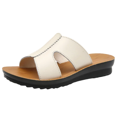 Women's Comfort Vegan Leather Wedge Slides
