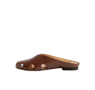 Women's Minimalist Cut-Out Mule Flats