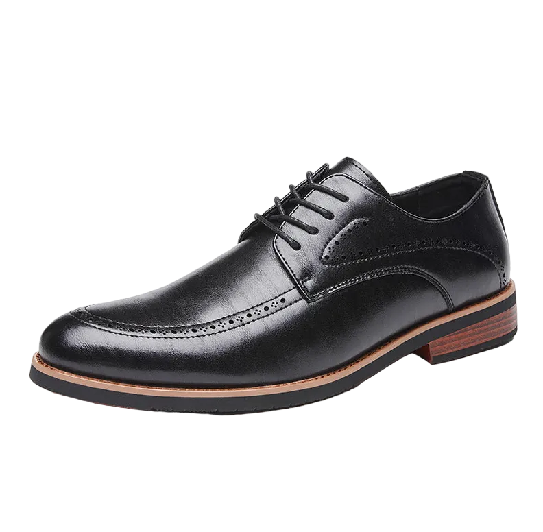 LEATHER BROGUE OXFORD SHOES
