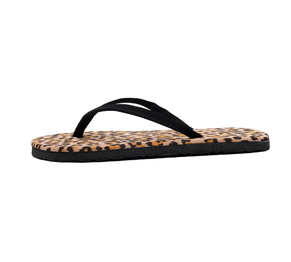Women's Leopard Print Thong Sandals