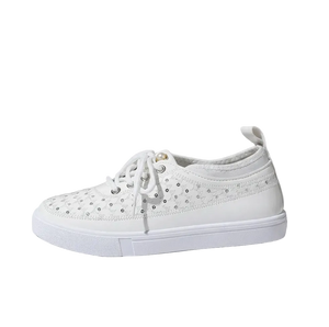 Women's Geometric Texture Lace-Up Sneakers