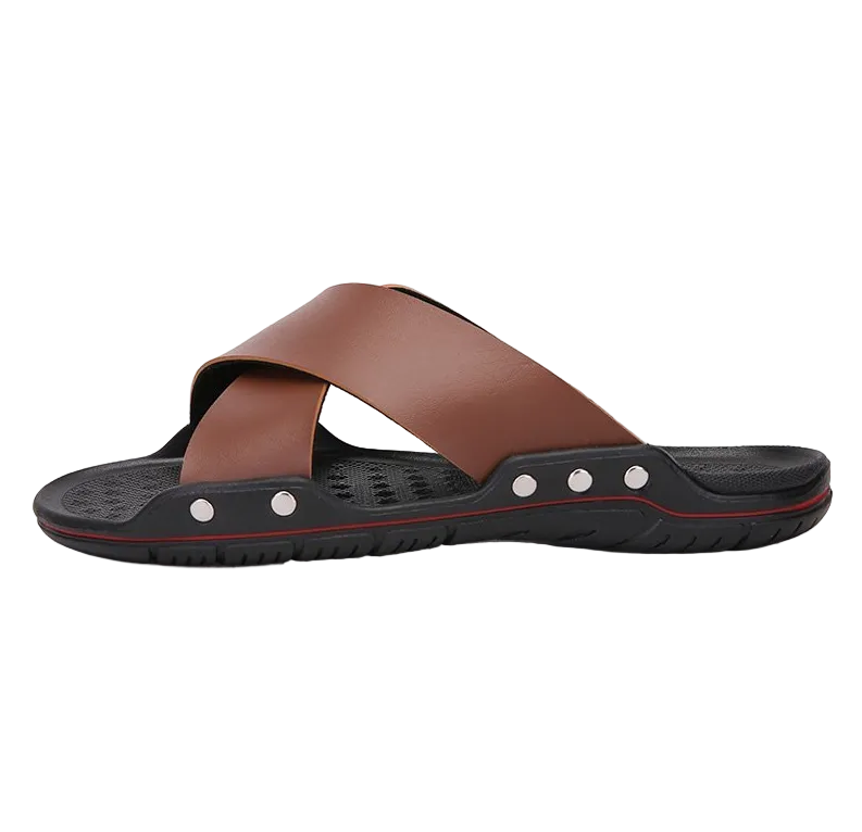 Men's Cross-Strap Slides