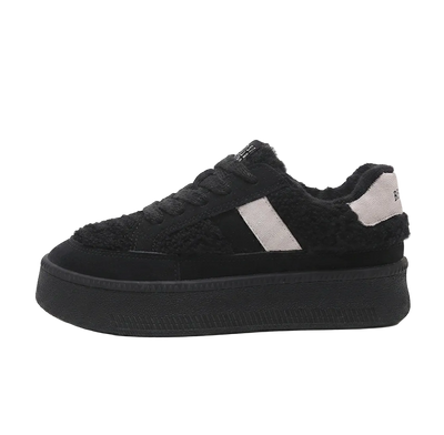 Women's Teddy Fleece Chunky Platform Sneakers
