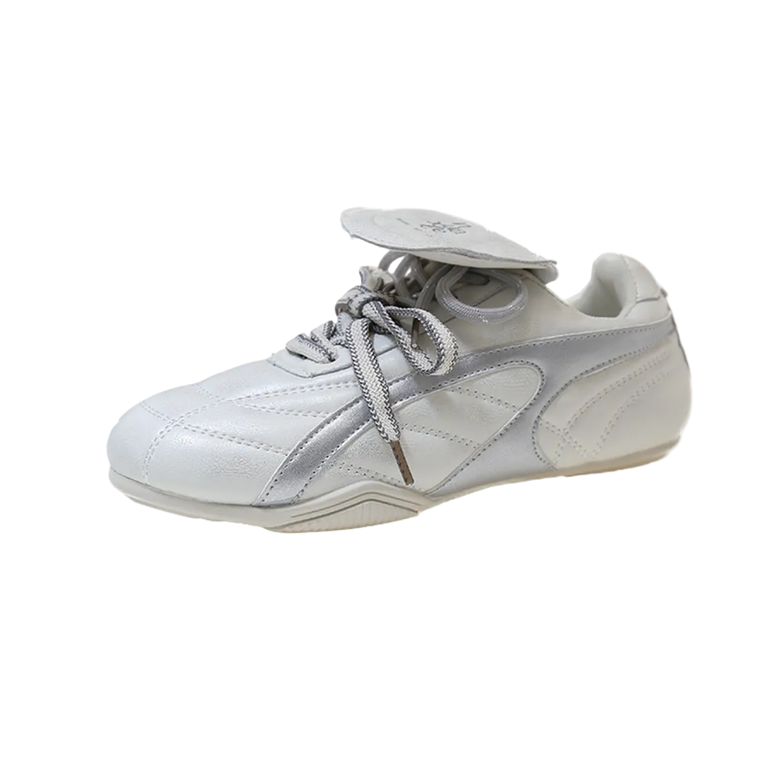 Women's Metallic Fold Over Tongue Sneakers