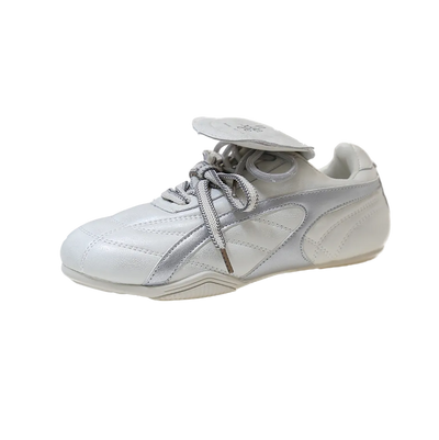 Women's Metallic Fold Over Tongue Sneakers
