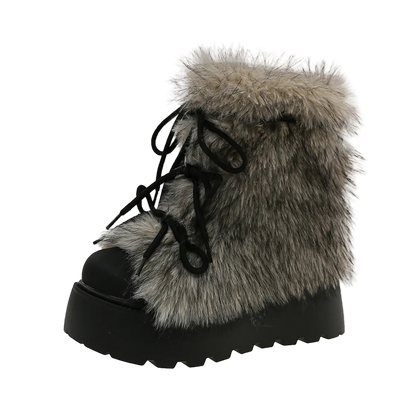Women's Faux Fur Platform Snow Boots