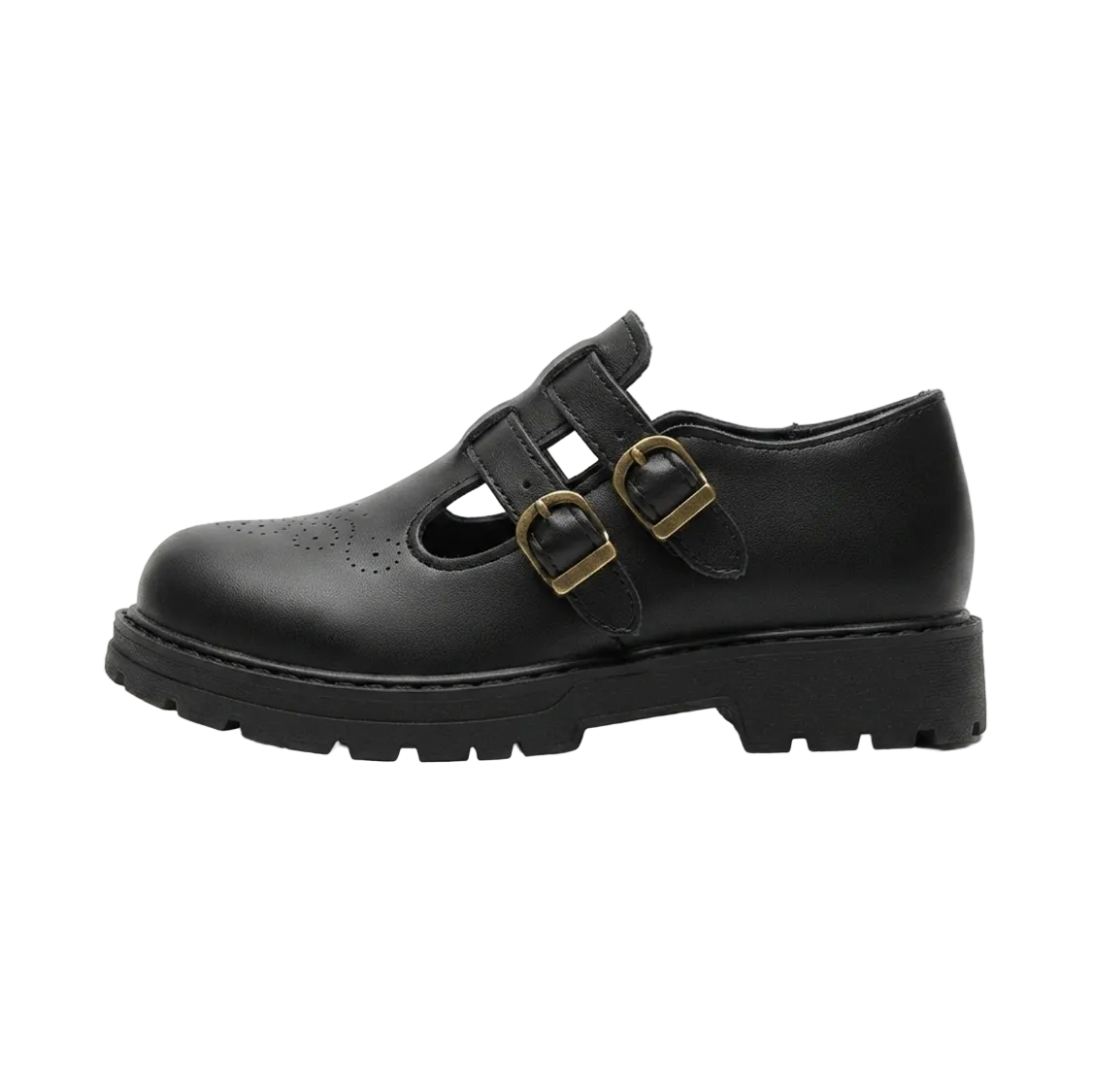 Kids' T-Bar Buckle Lug Sole Shoes