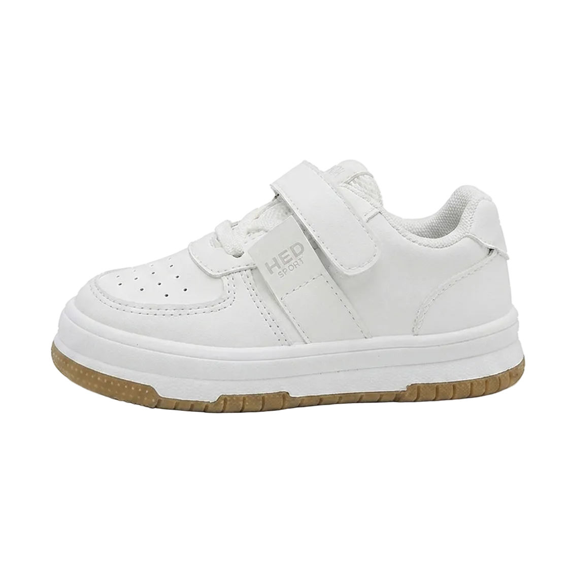 Kids' White Velcro Court Sneakers