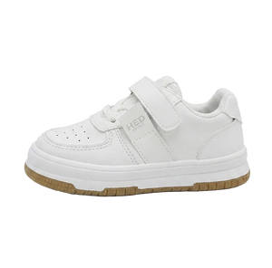 Kids' White Velcro Court Sneakers