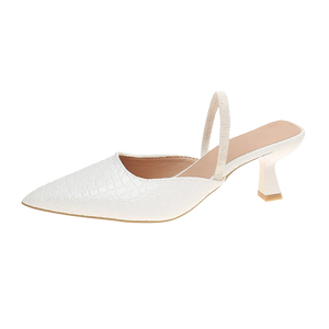 Women's Croc Embossed Pointed Slingback Heels