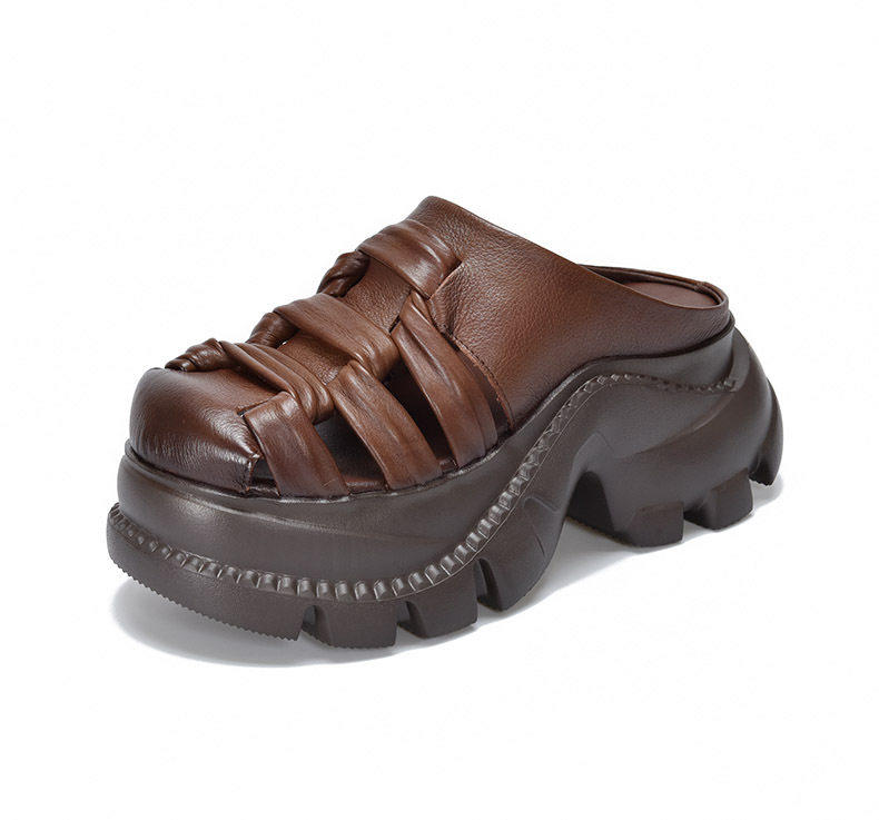 CHUNKY WOVEN PLATFORM MULES