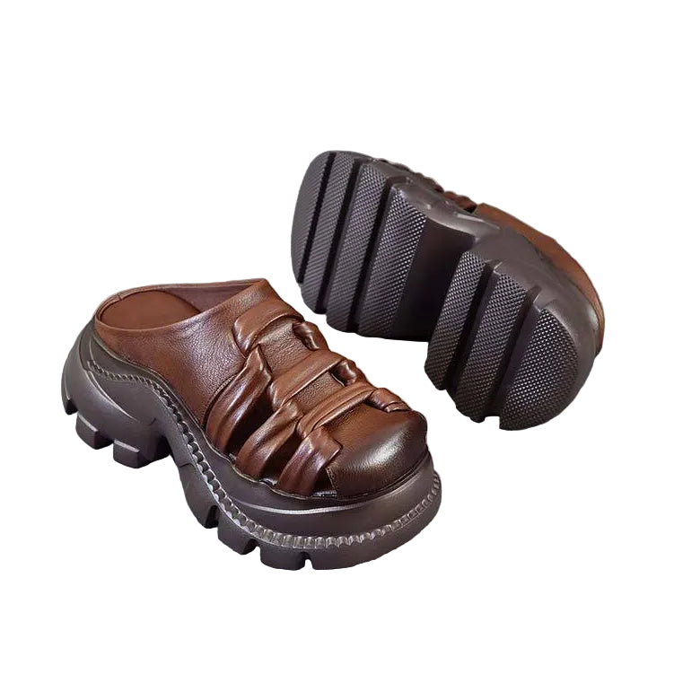 CHUNKY WOVEN PLATFORM MULES