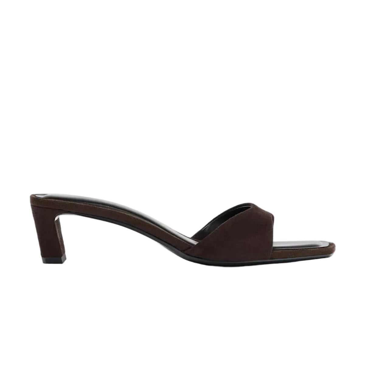 Women's Faux Suede Block Heel Mules
