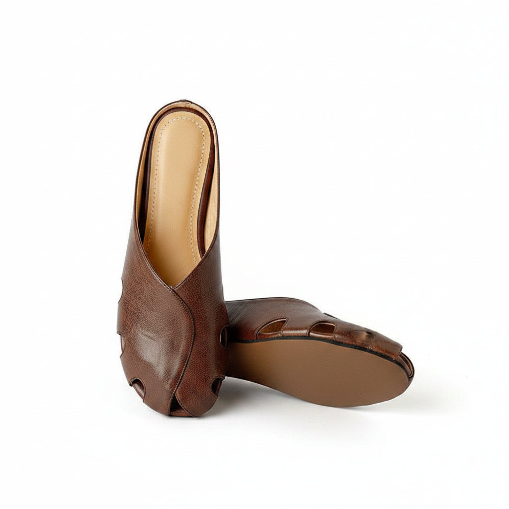 MINIMALIST CUT-OUT MULES