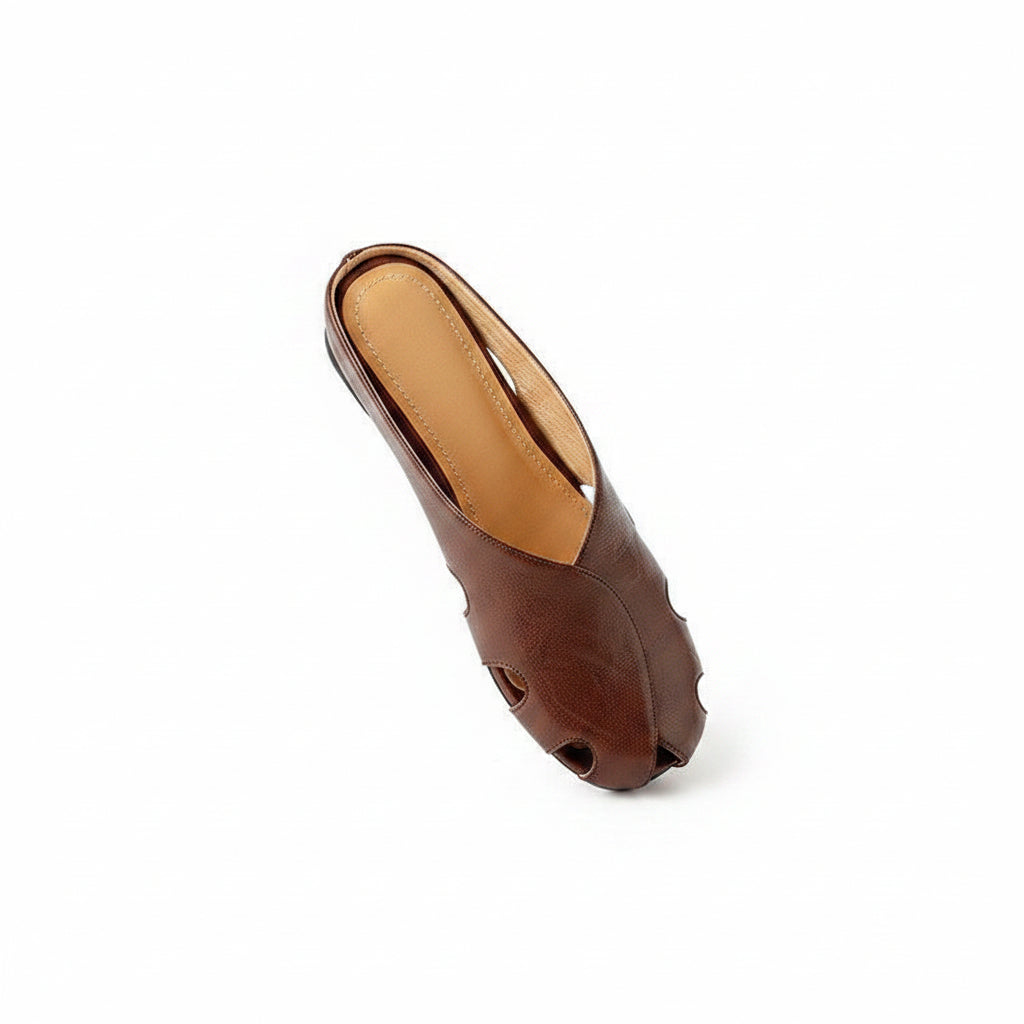 MINIMALIST CUT-OUT MULES