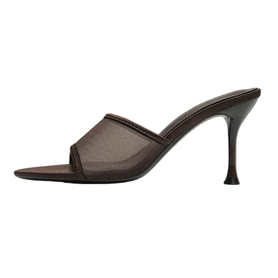 Women's Mesh Stiletto Heeled Sandals