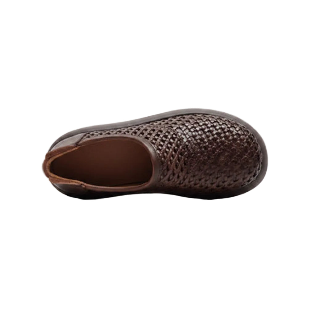 Women's Woven Vegan Leather Platform Sneakers