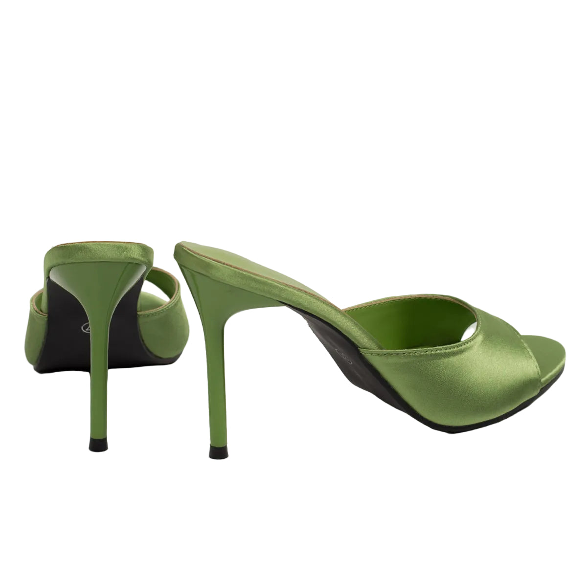 SATIN PEEP-TOE STILETTO HEELS