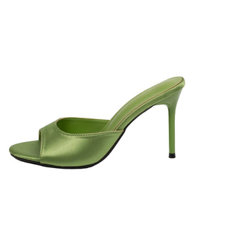 SATIN PEEP-TOE STILETTO HEELS
