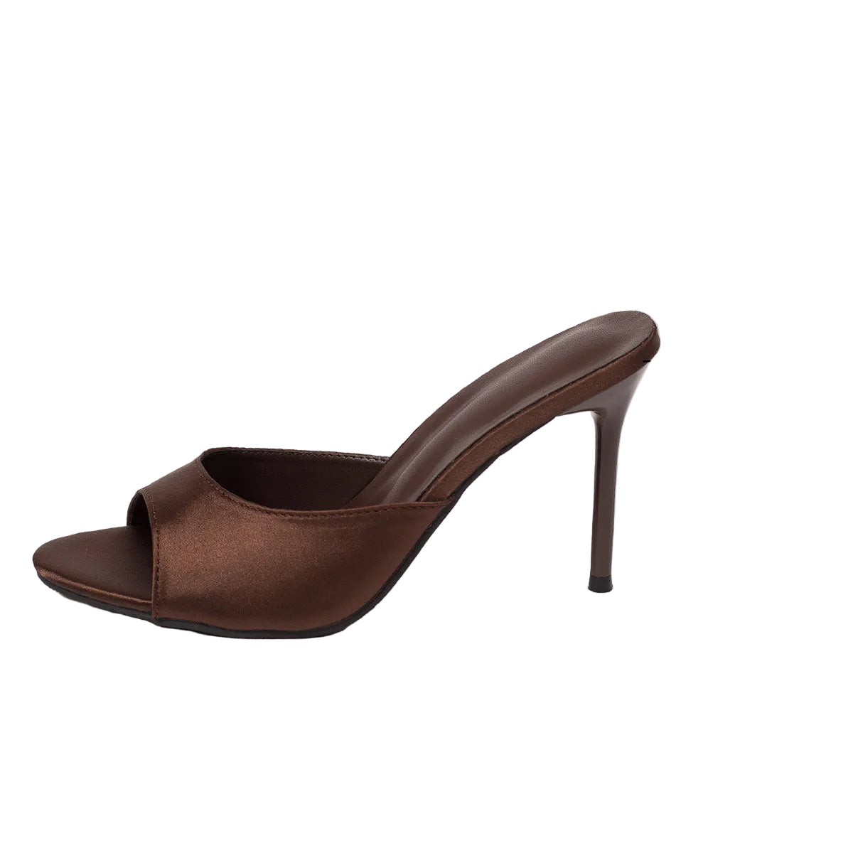 SATIN PEEP-TOE STILETTO HEELS